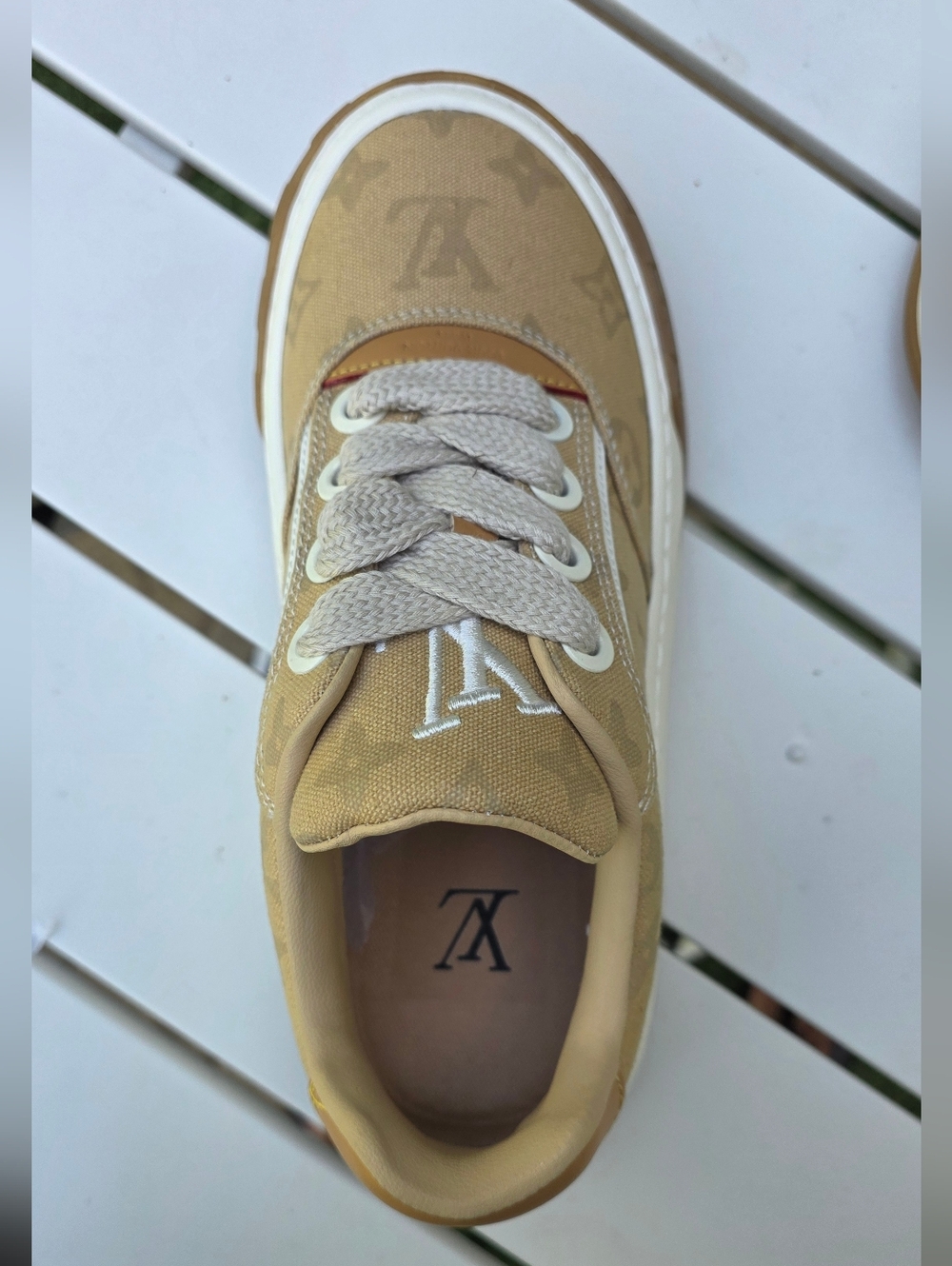 LV Louis Vuitton Tilted Sneakers Shoes Size Women US 7.5 (38) - Picture 8 of 13